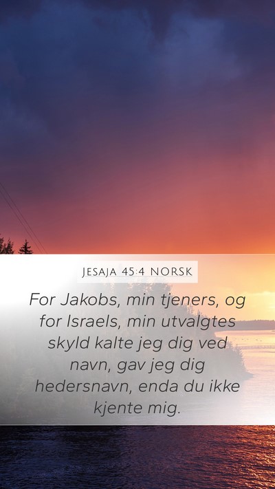 Jesaja 45:4 NORSK Bible Verse Image