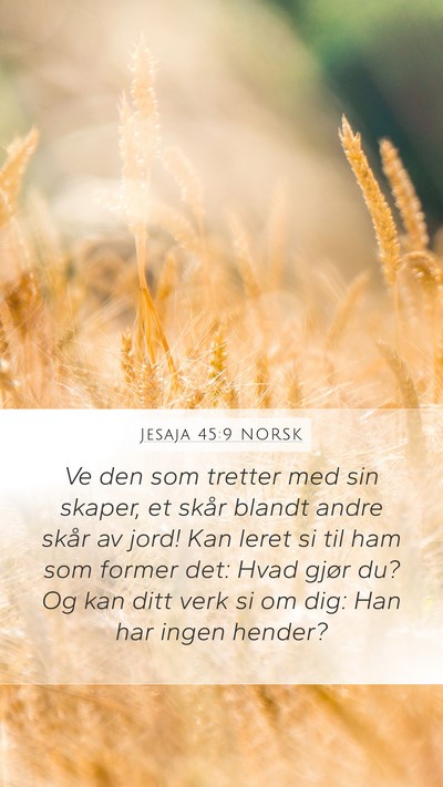 Jesaja 45:9 NORSK Bible Verse Image