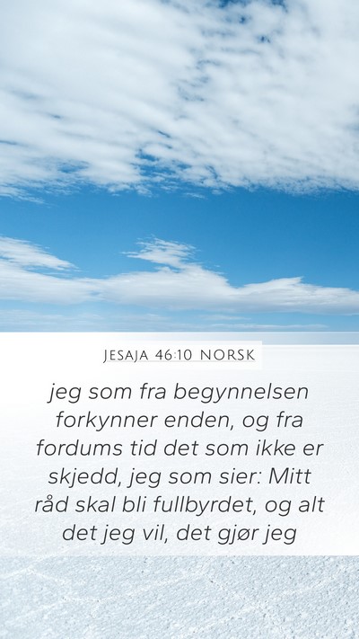 Jesaja 46:10 NORSK Bible Verse Image