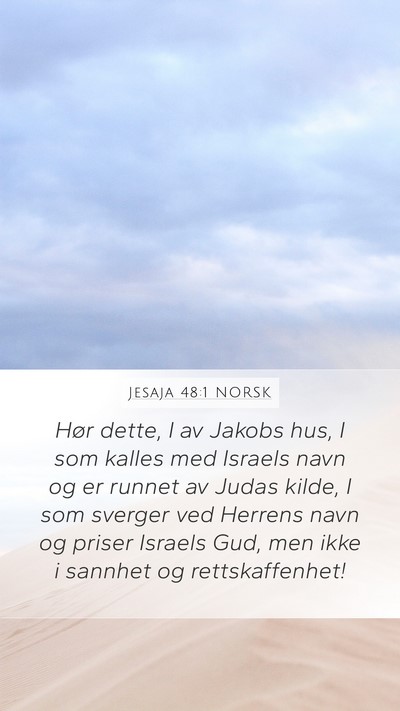 Jesaja 48:1 NORSK Bible Verse Image