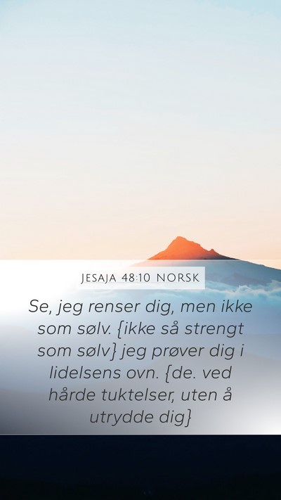 Jesaja 48:10 NORSK Bible Verse Image