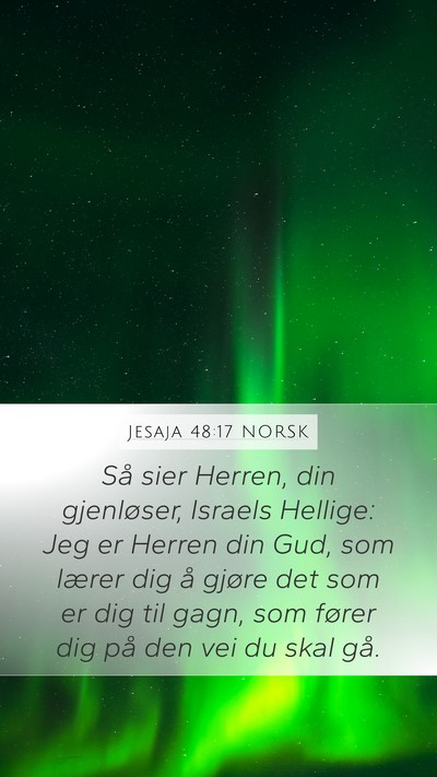 Jesaja 48:17 NORSK Bible Verse Image