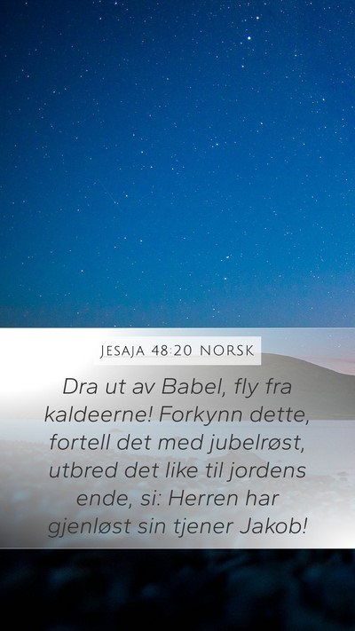 Jesaja 48:20 NORSK Bible Verse Image