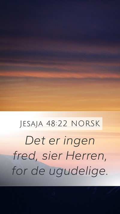 Jesaja 48:22 NORSK Bible Verse Image