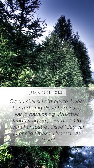 Jesaja 49:21 NORSK Bible Verse Image