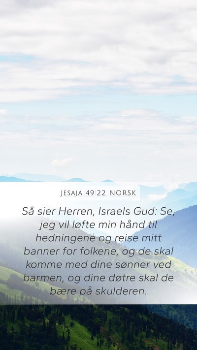 Jesaja 49:22 NORSK Bible Verse Image