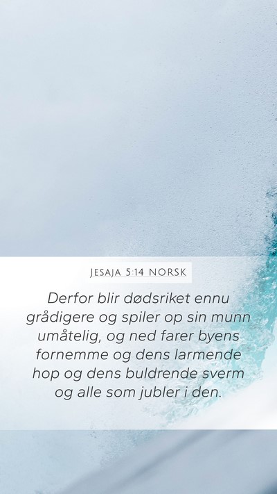 Jesaja 5:14 NORSK Bible Verse Image