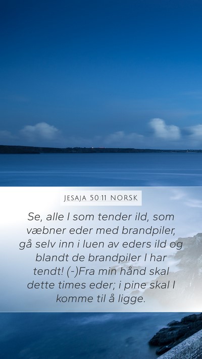 Jesaja 50:11 NORSK Bible Verse Image