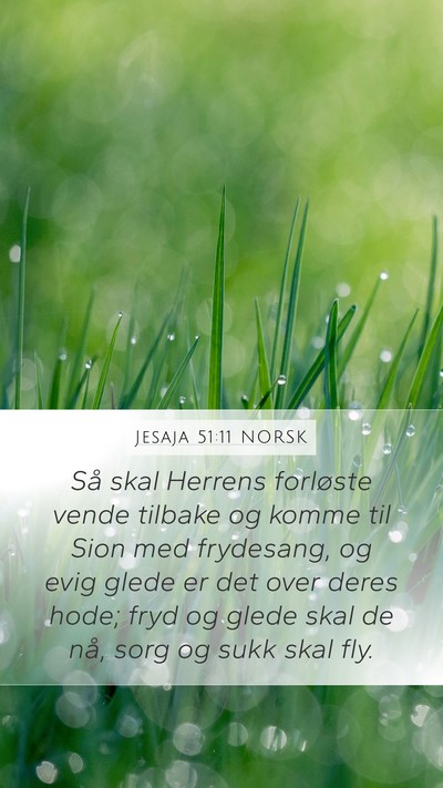 Jesaja 51:11 NORSK Bible Verse Image