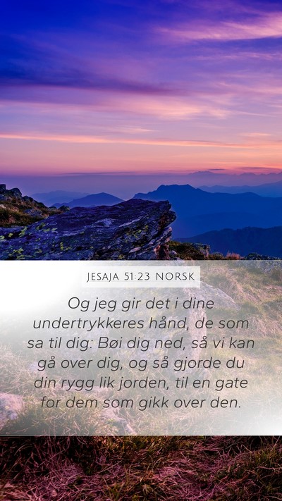 Jesaja 51:23 NORSK Bible Verse Image
