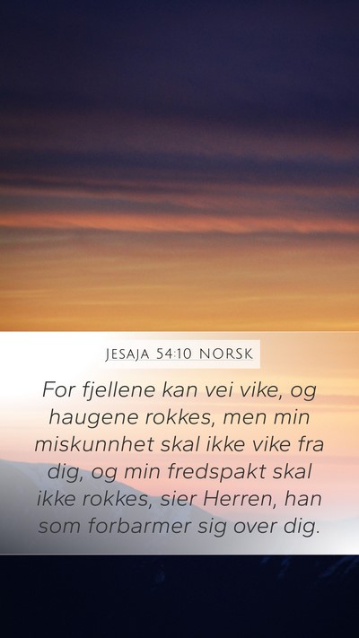 Jesaja 54:10 NORSK Bible Verse Image