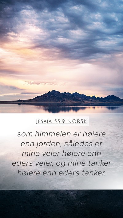 Jesaja 55:9 NORSK Bible Verse Image