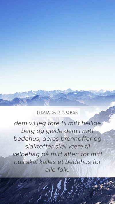 Jesaja 56:7 NORSK Bible Verse Image