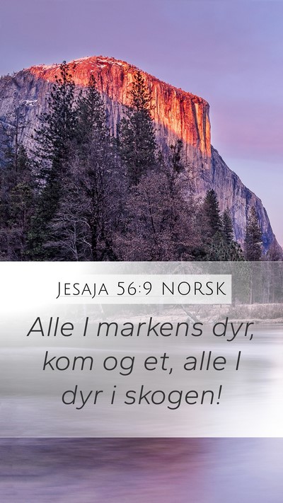 Jesaja 56:9 NORSK Bible Verse Image