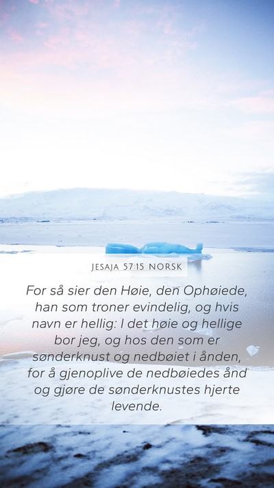 Jesaja 57:15 NORSK Bible Verse Image