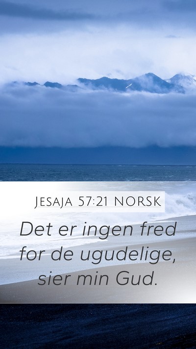 Jesaja 57:21 NORSK Bible Verse Image