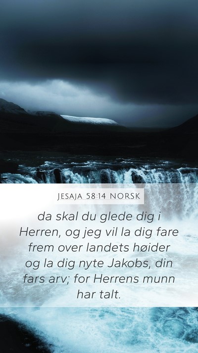Jesaja 58:14 NORSK Bible Verse Image