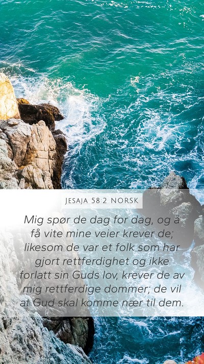 Jesaja 58:2 NORSK Bible Verse Image