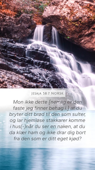Jesaja 58:7 NORSK Bible Verse Image