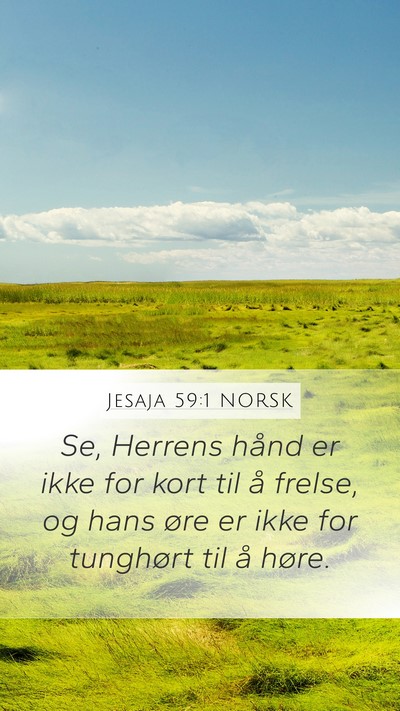 Jesaja 59:1 NORSK Bible Verse Image