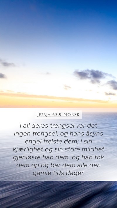 Jesaja 63:9 NORSK Bible Verse Image