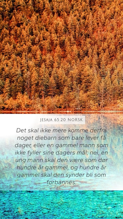 Jesaja 65:20 NORSK Bible Verse Image