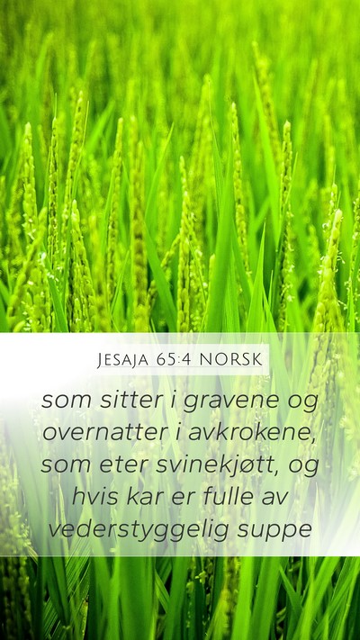 Jesaja 65:4 NORSK Bible Verse Image
