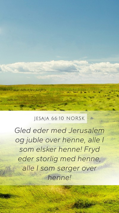 Jesaja 66:10 NORSK Bible Verse Image