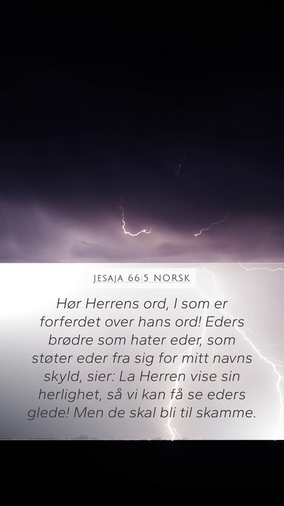 Jesaja 66:5 NORSK Bible Verse Image