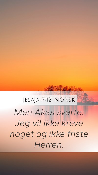 Jesaja 7:12 NORSK Bible Verse Image