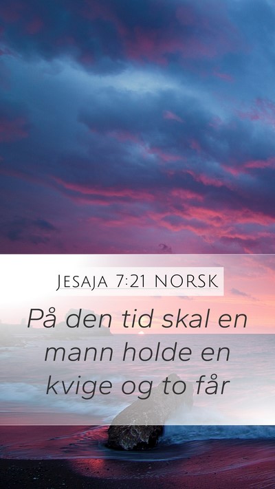 Jesaja 7:21 NORSK Bible Verse Image