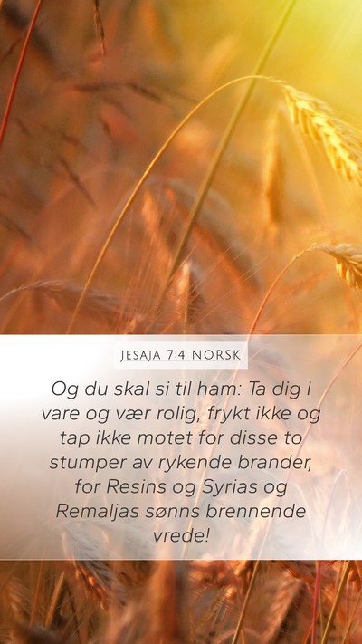 Jesaja 7:4 NORSK Bible Verse Image