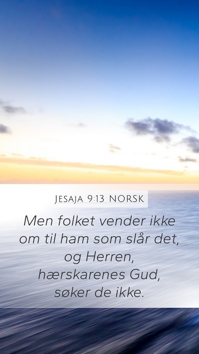 Jesaja 9:13 NORSK Bible Verse Image
