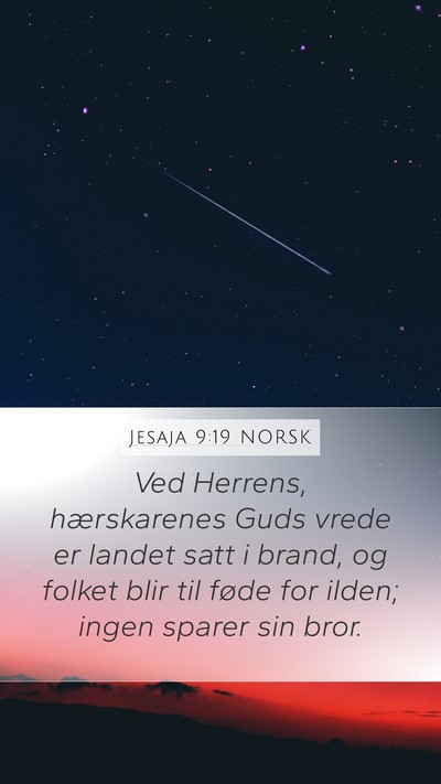 Jesaja 9:19 NORSK Bible Verse Image
