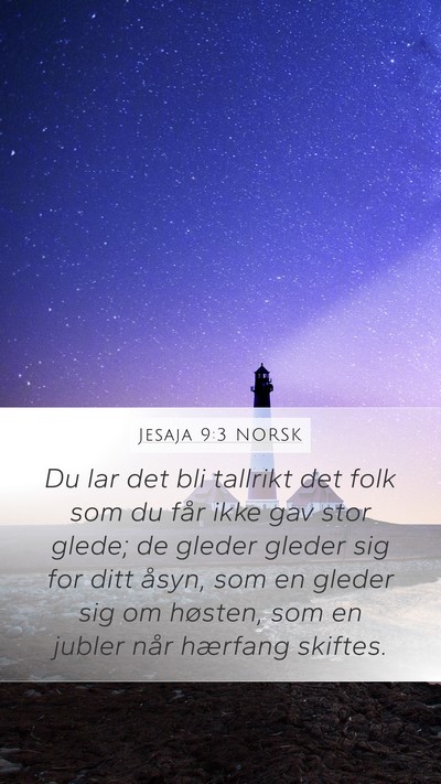 Jesaja 9:3 NORSK Bible Verse Image