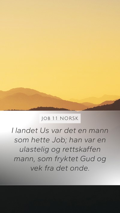 Job 1:1 NORSK Bible Verse Image