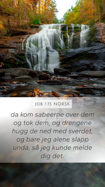 Job 1:15 NORSK Bible Verse Image