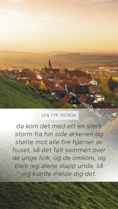 Job 1:19 NORSK Bible Verse Image