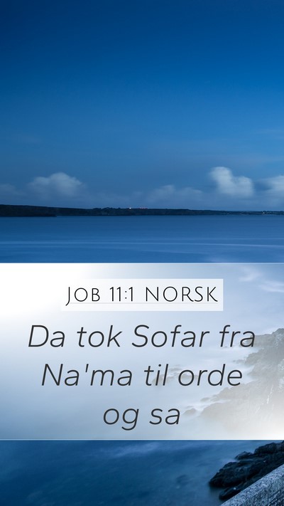 Job 11:1 NORSK Mobile Phone Wallpaper - Da tok Sofar fra Na'ma til orde og - Mobile Bible Verse Wallpaper