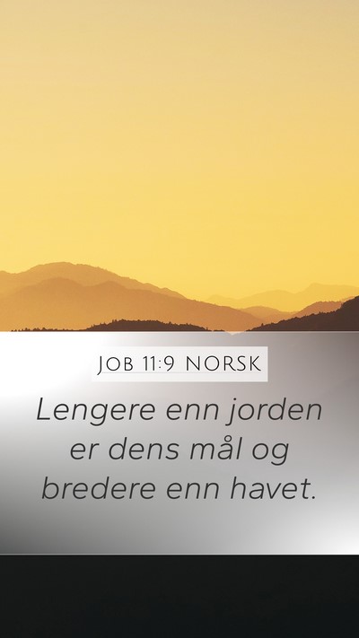 Job 11:9 NORSK Bible Verse Image