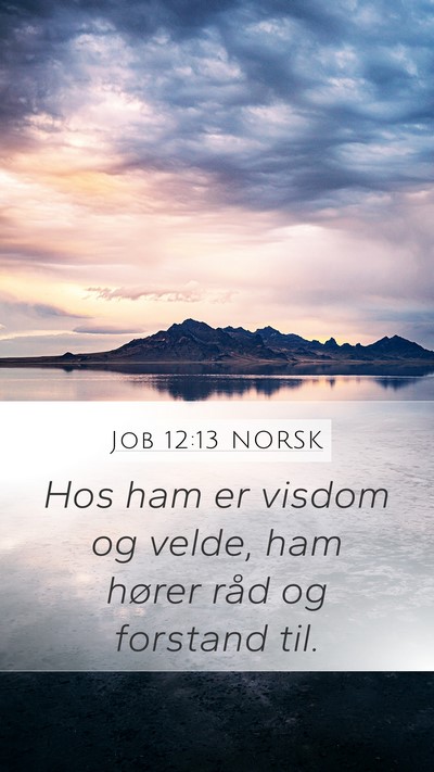 Job 12:13 NORSK Bible Verse Image