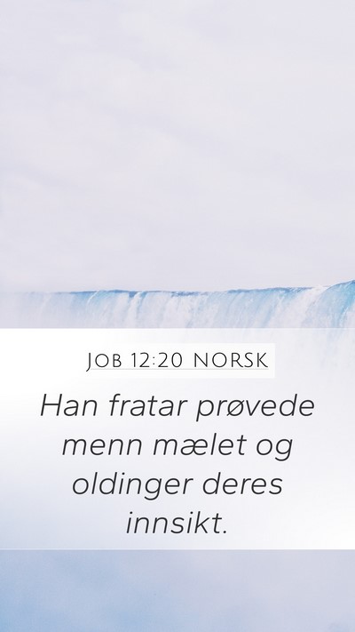 Job 12:20 NORSK Bible Verse Image