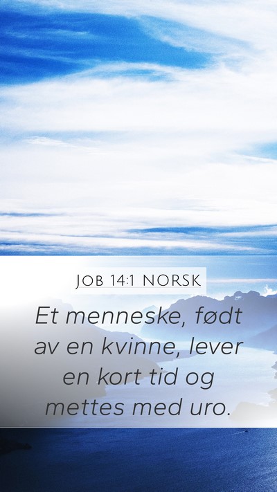 Job 14:1 NORSK Bible Verse Image