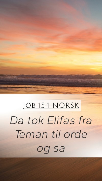Job 15:1 NORSK Bible Verse Image