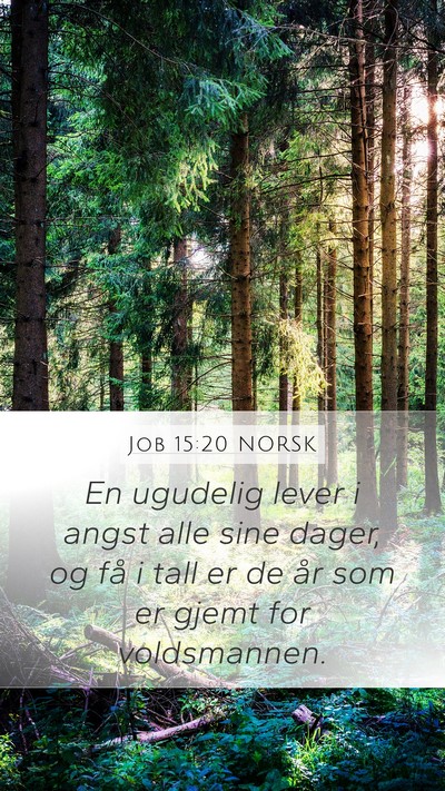 Job 15:20 NORSK Bible Verse Image