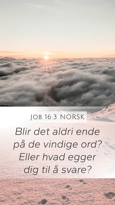 Job 16:3 NORSK Bible Verse Image