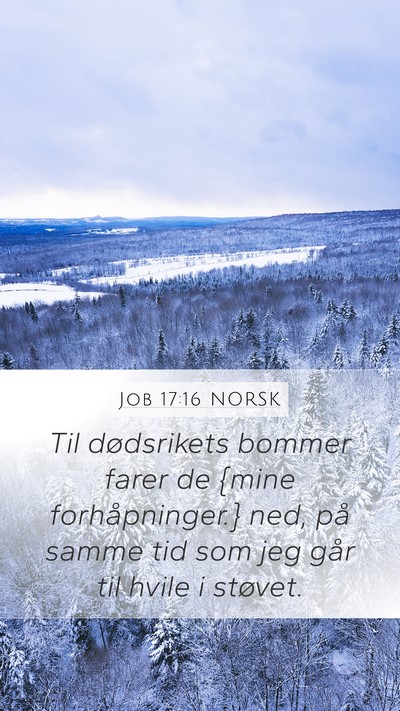 Job 17:16 NORSK Mobile Phone Wallpaper - Til dødsrikets bommer farer de {mine - Mobile Bible Verse Wallpaper
