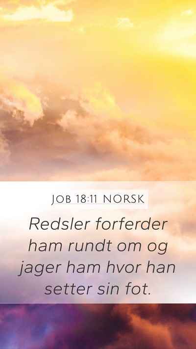 Job 18:11 NORSK Bible Verse Image