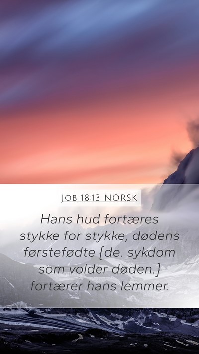 Job 18:13 NORSK Bible Verse Image