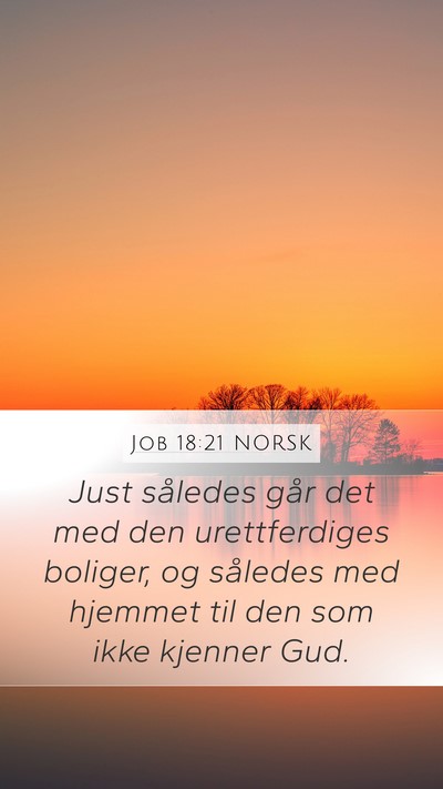 Job 18:21 NORSK Bible Verse Image